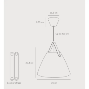Κρεμαστό Φωτιστικό DFTP Strap 36 1xE27 Μπεζ Χρώματος – 84343009