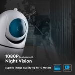 1080P IP Wi-Fi Camera εσωτερικού χώρου Περιστρεφόμενη με Αυτόματη Παρακολούθηση και Νυχτερινή Λήψη V-TAC – 8439