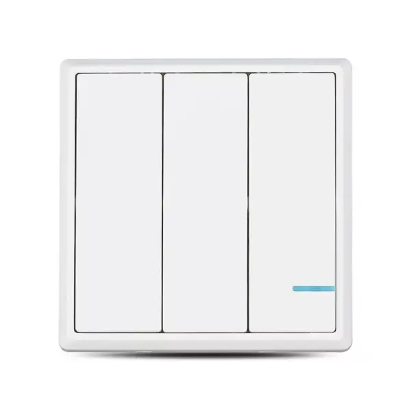 Ασύρματος διακόπτης RF τριπλός Wireless λευκός μπαταρίας V-TAC – 8462