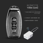 Ασύρματος Διακόπτης-Μπρελόκ RF Τριπλός Wireless Μαύρος V-TAC – 8463