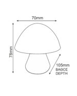 Φωτάκι Νυκτός LED 0.4W 6400K Μανιταράκι Πράσινο με Αισθητήρα Ημέρας Νύχτας ACA DECOR  – 846LED4SG
