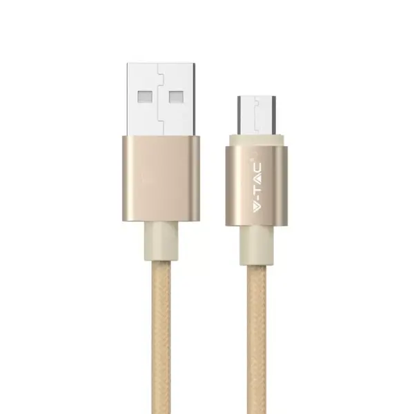 Καλώδιο Micro USB χρυσό 1m Platinum Series V-TAC – 8490