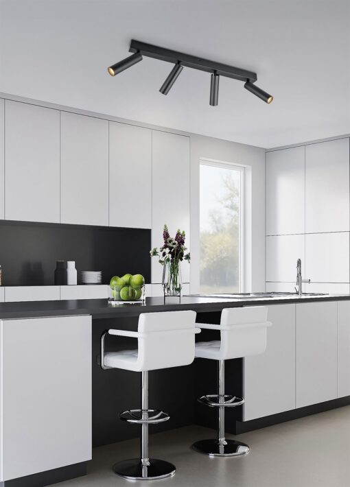 LED Spot Φωτιστικό Οροφής Μαύρο Ματ AMBALA 22W 2000lm CCT Step Dimmable Trio Lighting – 849210432