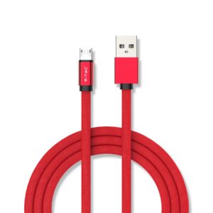 Καλώδιο Micro USB κόκκινο 1m Ruby Series V-TAC – 8497