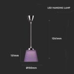 Κρεμαστό Φωτιστικό LED 7W 4000K Μώβ Χρώματος  V-TAC – 8504
