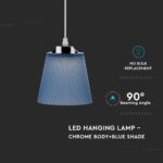 Κρεμαστό Φωτιστικό LED 7W 4000K Μπλε Χρώματος  V-TAC – 8506