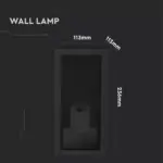 Επιτοίχιο φωτιστικό κήπου E27 IP44 Aluminum + Glass με Μαύρο σώμα V-TAC – 8517