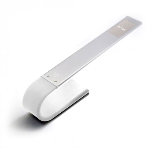 Φορητό Φωτιστικό Γραφείου LED Λευκό 6.5W Dimmable Αφής V-TAC 120° 110lm με Μπαταρία & Εναλλαγή Χρωμάτων Φωτισμού – 8520