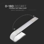Φορητό Φωτιστικό Γραφείου LED Λευκό 6.5W Dimmable Αφής V-TAC 120° 110lm με Μπαταρία & Εναλλαγή Χρωμάτων Φωτισμού – 8520