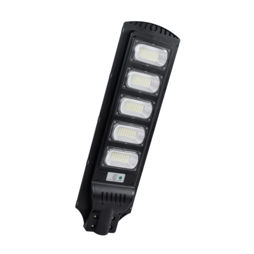 GloboStar® STREETA 85345 Professional LED Solar Street Light Αυτόνομο Ηλιακό Φωτιστικό Δρόμου 150W 1500lm 240 x LED SMD 5730 με Ενσωματωμένο Φωτοβολταϊκό Panel 6V 18W & Επαναφορτιζόμενη Μπαταρία Li-ion 3.2V 20000mAh με Αισθητήρα Ημέρας-Νύχτας & PIR Αισθητήρα Κίνησης – Αδιάβροχο IP65 – Ψυχρό Λευκό 6000K – Μ25 x Π6 x Υ83cm – 2 Years Warranty