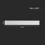 LED απλίκα γραμμική 20W αρχιτεκτονικού φωτισμού 3000K Θερμό λευκό με λευκό σώμα V-TAC – 8535