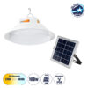 GloboStar® SOLAR-BULB 85350 Αυτόνομη Ηλιακή Κρεμαστή Λάμπα LED Giant Γλόμπος 100W 1000lm 140° 2 Λειτουργιών Ρεύματος με AC 220-240V μέσω USB Αντάπτορα ή με Φωτοβολταικό Panel 6V 12W & Επαναφορτιζόμενη Μπαταρία Li-ion 3.2V 5000mAh – Ενσωματωμένο USB 2.0 Charger Συσκευών DC5V 1000mA – IP54 – Εναλλαγή Φωτισμού μέσω Κουμπιού All In One Ψυχρό 6000k+Φυσικό 4500k+Θερμό 2700k Dimmable – Φ23 x Υ12cm – 2 Years Warranty