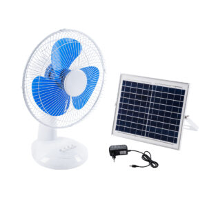 GloboStar® SOLARI-FAN 85353 Solar Fan Αυτόνομος Ηλιακός Επιτραπέζιος Ανεμιστήρας 25W 2 Λειτουργιών Ρεύματος με AC 220-240V ή με Φωτοβολταϊκό Panel 9V 12W & Επαναφορτιζόμενη Μπαταρία Li-ion 7.4V 4400mAh – 3 Ταχύτητες – IP20 – Μ24 x Π36 x Υ49cm – Λευκό & Μπλε – 2 Years Warranty