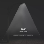 LED ηλιακό φωτιστικό δρόμου 15W Ψυχρό λευκό 6000K Μαύρο σώμα με ανιχνευτή για ιστό & τοίχο V-TAC – 8548