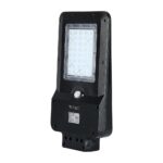 LED ηλιακό φωτιστικό δρόμου 15W Φυσικό λευκό 4000K Μαύρο σώμα με ανιχνευτή για ιστό & τοίχο V-TAC – 8549