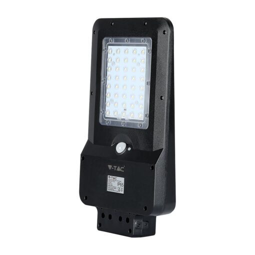 LED ηλιακό φωτιστικό δρόμου 15W Φυσικό λευκό 4000K Μαύρο σώμα με ανιχνευτή για ιστό & τοίχο V-TAC – 8549