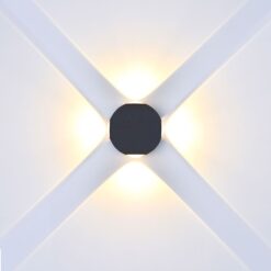 Επιτοίχιο Φωτιστικό LED Μαύρο ΙP65 Αλουμίνιο V-TAC 4W 3000K Θερμό – 218553