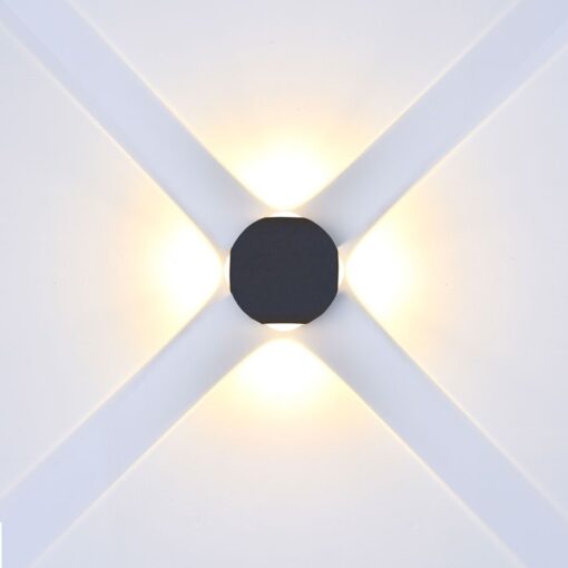 Επιτοίχιο Φωτιστικό LED Μαύρο ΙP65 Αλουμίνιο V-TAC 4W 3000K Θερμό – 218553