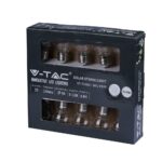 Γιρλάντα Κήπου Led Ηλιακή 10 Λάμπες IP44 3000K Μαύρου Χρώματος V-TAC – 8559