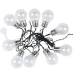Γιρλάντα Κήπου Led Ηλιακή 10 Λάμπες IP44 3000K Μαύρου Χρώματος V-TAC – 8559