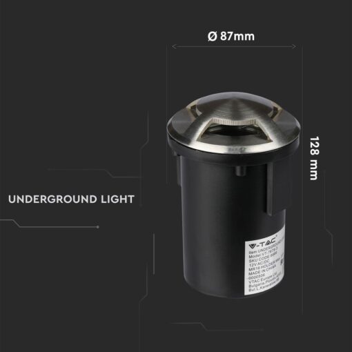 Φωτιστικό 1xMR16 Χωνευτό 3 Δεσμών Αδιάβροχο IP67 Inox V-TAC – 8566