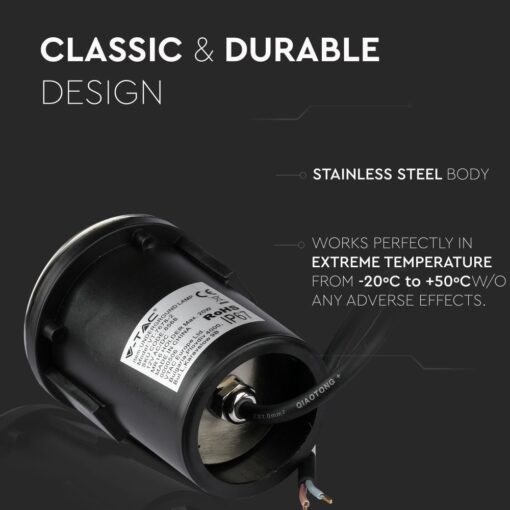 Φωτιστικό 1xMR16 Χωνευτό 2 Δεσμών Αδιάβροχο IP67 Inox V-TAC – 8568