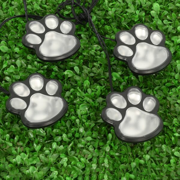 GloboStar® 85700 Διακοσμητική Γιρλάντα Anime Footprints 2.5 Μέτρων με Controller 8 Προγραμμάτων Φωτισμού – 4 LED 2W με Ενσωματωμένη Μπαταρία 600mAh – Φωτοβολταϊκό Πάνελ – Αισθητήρα Ημέρας-Νύχτας – Βάση Κήπου & Μαύρο Καλώδιο Αδιάβροχη IP65 Πολύχρωμη RGB Μ2