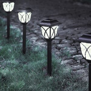 GloboStar® 85703 ΣΕΤ 6 Τεμαχίων Αυτόνομα Ηλιακά Φωτιστικά LED SMD 1W 100lm με Ενσωματωμένη Μπαταρία 600mAh – Φωτοβολταϊκό Πάνελ με Αισθητήρα Ημέρας-Νύχτας Αδιάβροχο IP65 Φανάρι Κήπου Τετράγωνο Λευκό Λευκό 6000K