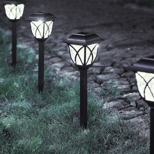 GloboStar® 85703 ΣΕΤ 6 Τεμαχίων Αυτόνομα Ηλιακά Φωτιστικά LED SMD 1W 100lm με Ενσωματωμένη Μπαταρία 600mAh – Φωτοβολταϊκό Πάνελ με Αισθητήρα Ημέρας-Νύχτας Αδιάβροχο IP65 Φανάρι Κήπου Τετράγωνο Λευκό Λευκό 6000K