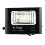 LED Προβολέας με Φ/Β Πανελ 12W Μαύρος V-TAC IP65 5000mAh DC 3.2V 120° 550lm Φυσικό Λευκό 4000K – 8573