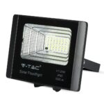 LED Προβολέας με Φ/Β Πανελ 12W Μαύρος V-TAC IP65 5000mAh DC 3.2V 120° 550lm Φυσικό Λευκό 4000K – 8573
