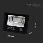 LED Προβολέας με Φ/Β Πανελ 20W Μαύρος V-TAC IP65 10000mAh DC 6.4V 120° 1650lm Φυσικό Λευκό 4000K – 8575