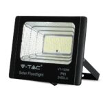 LED Προβολέας με Φ/Β Πανελ 35W Μαύρος V-TAC IP65 15000mAh DC 6.4V 120° 2450lm Φυσικό Λευκό 4000K – 8576