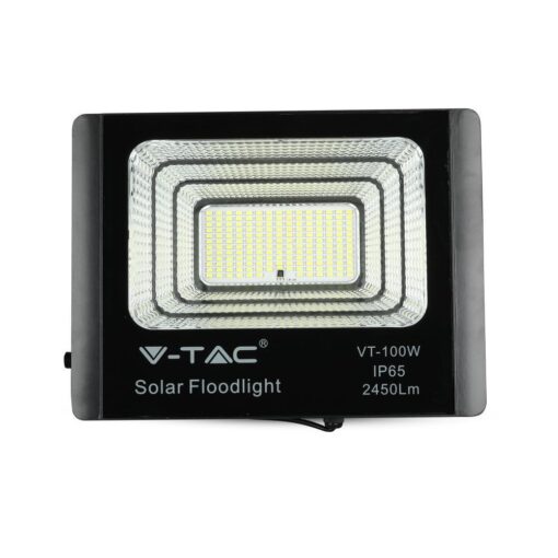 LED Προβολέας με Φ/Β Πανελ 35W Μαύρος V-TAC IP65 15000mAh DC 6.4V 120° 2450lm Φυσικό Λευκό 4000K – 8576