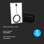 LED Προβολέας με Φ/Β Πανελ 40W Μαύρος V-TAC IP65 20000mAh DC 10V 120° 3100lm Φυσικό Λευκό 4000K – 8577