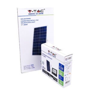 LED Προβολέας με Φ/Β Πανελ 40W Μαύρος V-TAC IP65 20000mAh DC 10V 120° 3100lm Φυσικό Λευκό 4000K – 8577
