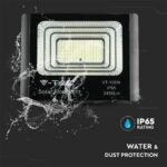 LED Προβολέας με Φ/Β Πανελ 35W Μαύρος V-TAC IP65 15000mAh DC 6.4V 120° 2450lm Φυσικό Λευκό 4000K – 8576