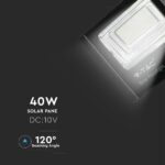 LED Προβολέας με Φ/Β Πανελ 40W Μαύρος V-TAC IP65 20000mAh DC 10V 120° 3100lm Φυσικό Λευκό 4000K – 8577