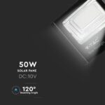 LED Προβολέας με Φ/Β Πανελ 50W Μαύρος V-TAC IP65 25000mAh DC 10V 120° 4200lm Φυσικό Λευκό 4000K – 8578