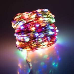 85844 Διακοσμητική Γιρλάντα 20 Μέτρα με Controller 8 Προγραμμάτων Εναλλαγών Φωτισμού – 200 LED 1.3W AC 230V με Χάλκινο Καλώδιο & Πρίζα Schuko Αδιάβροχη IP44 RGB Μ20m