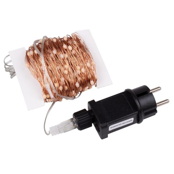 85845 Διακοσμητική Γιρλάντα 32 Μέτρα με Controller 8 Προγραμμάτων Εναλλαγών Φωτισμού – 300 LED 3.6W AC 230V με Χάλκινο Καλώδιο & Πρίζα Schuko Αδιάβροχη IP44 Θερμό Λευκό 3000K Μ32m