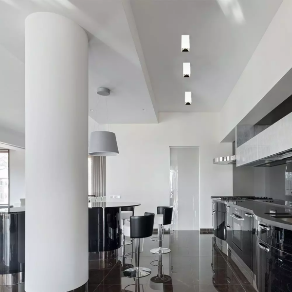 Επιφανειακό φωτιστικό Spot GU10 τετράγωνο με λευκό σώμα και χρυσό ανακλαστήρα V-TAC – 8586