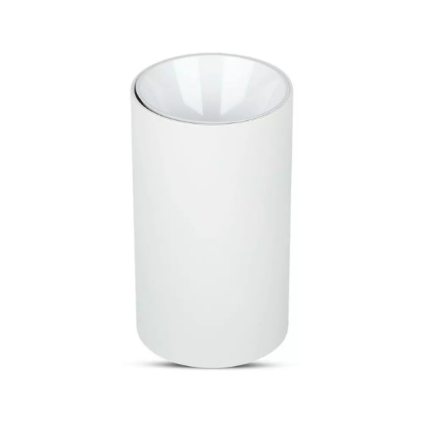 Επιφανειακό φωτιστικό Spot GU10 με κυλινδρικό λευκό σώμα και λευκό ανακλαστήρα V-TAC – 8588