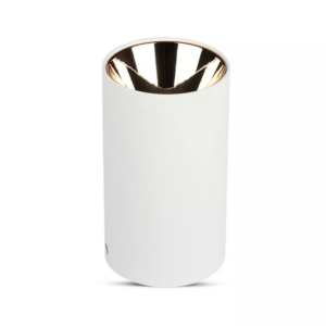 Επιφανειακό φωτιστικό Spot GU10 με κυλινδρικό λευκό σώμα και ροζ χαλκό ανακλαστήρα V-TAC – 8592