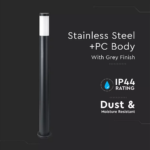Επιδαπέδιο φωτιστικό κήπου E27 IP44 Stainless + PC με μαύρο σώμα 110cm V-TAC – 8594