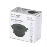 Χωνευτό φωτιστικό Spot GU10 Στρογγυλό μαύρο V-TAC – 8595