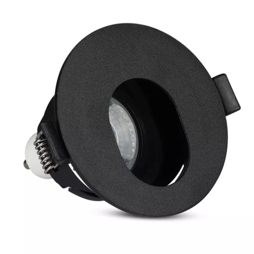 Χωνευτό φωτιστικό Spot GU10 Στρογγυλό μαύρο V-TAC – 8596