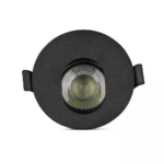 Χωνευτό φωτιστικό Spot GU10 Στρογγυλό μαύρο V-TAC – 8596