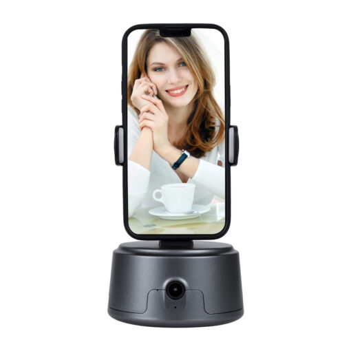 GloboStar® 86005 Following Face Auto Tracking Live Steaming Mobile Stand – Βάση Κινητού με Ανιχνευτή Κίνησης & Βάση για Τρίποδο – Μαύρο