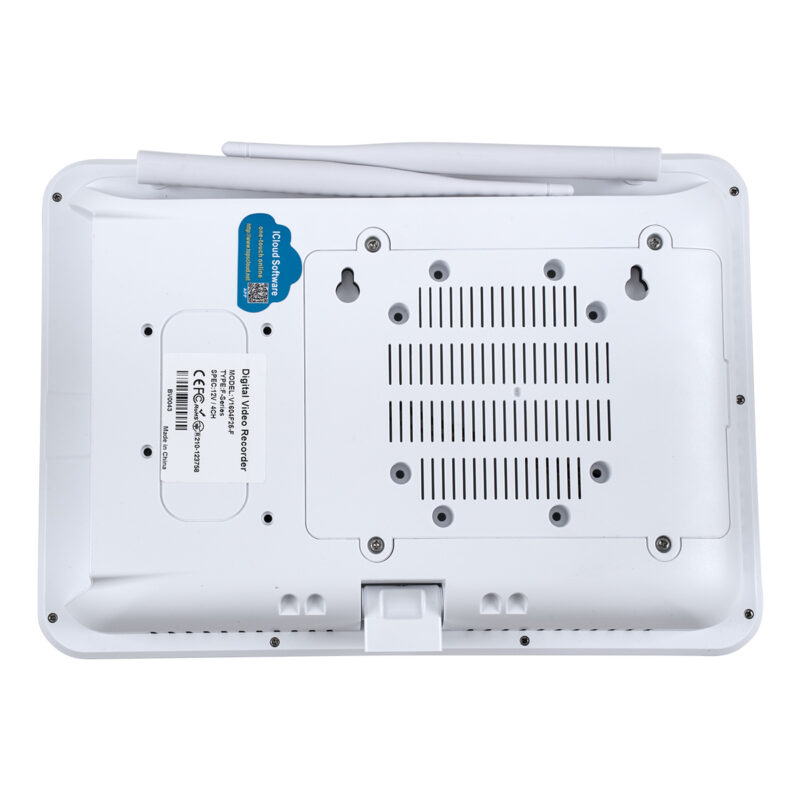 GloboStar® 86042 Ασύρματο Καταγραφικό με Οθόνη – 8 x Camera 2MP 1080P WiFi  360° Μοιρών – Αδιάβροχο IP66 – Νυχτερινή Όραση με LED IR – Διπλή Κατέυθυνση Ομιλίας – Ανιχνευτή Κίνησης – Νυχτερινή Λήψη – Λευκό